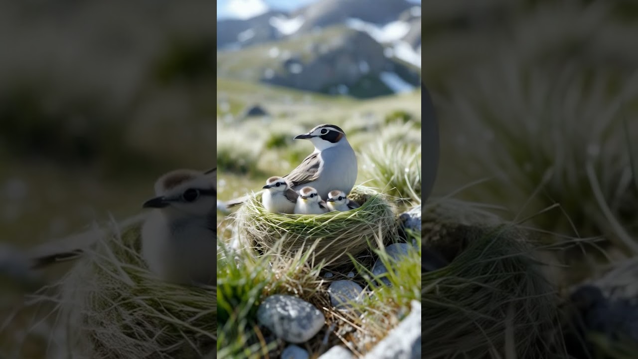 Northern Wheatear Nest Beneath the Rocks 