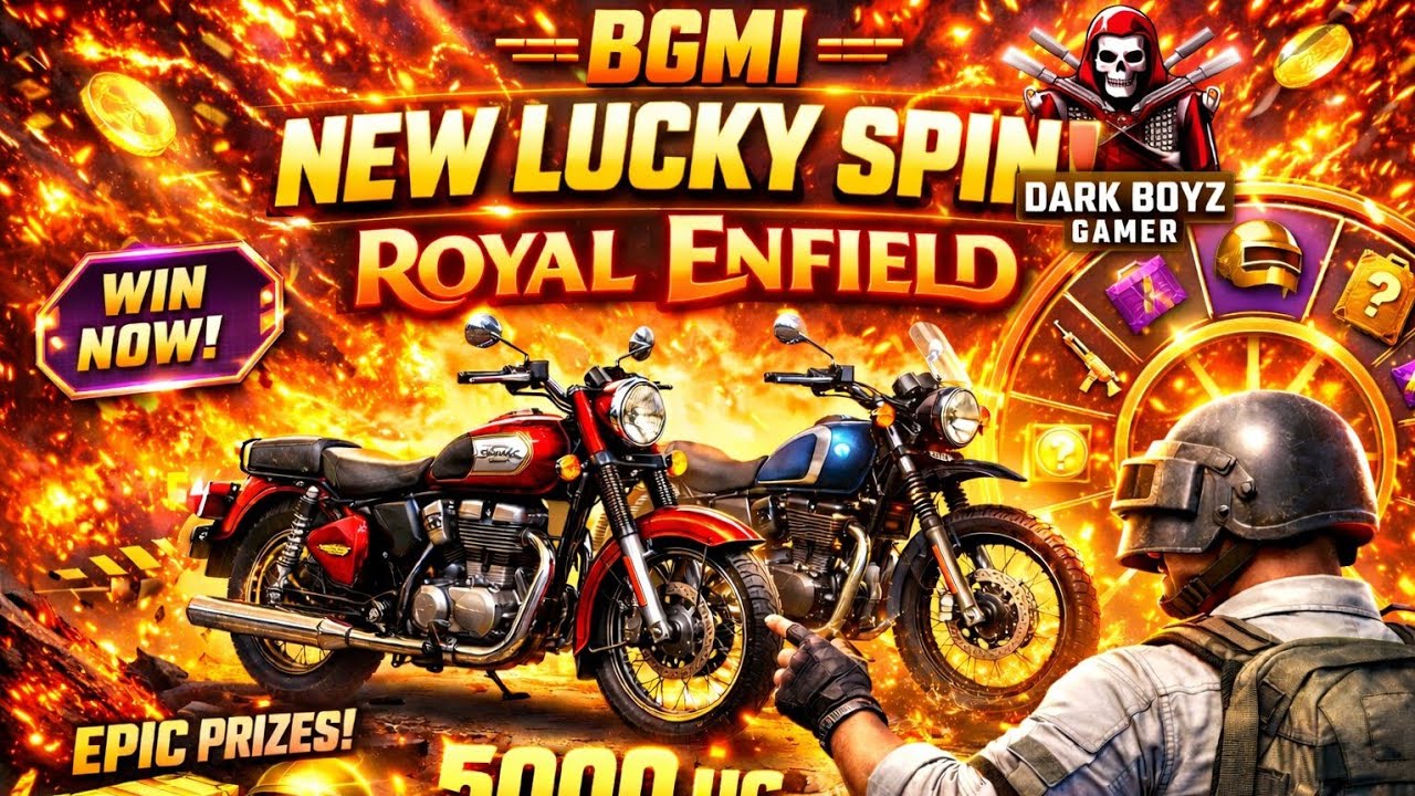BGMI New Lucky Spin 😱 | Royal Enfield + 5000 UC 😍 | DARK BOYZ GAMER 🔥