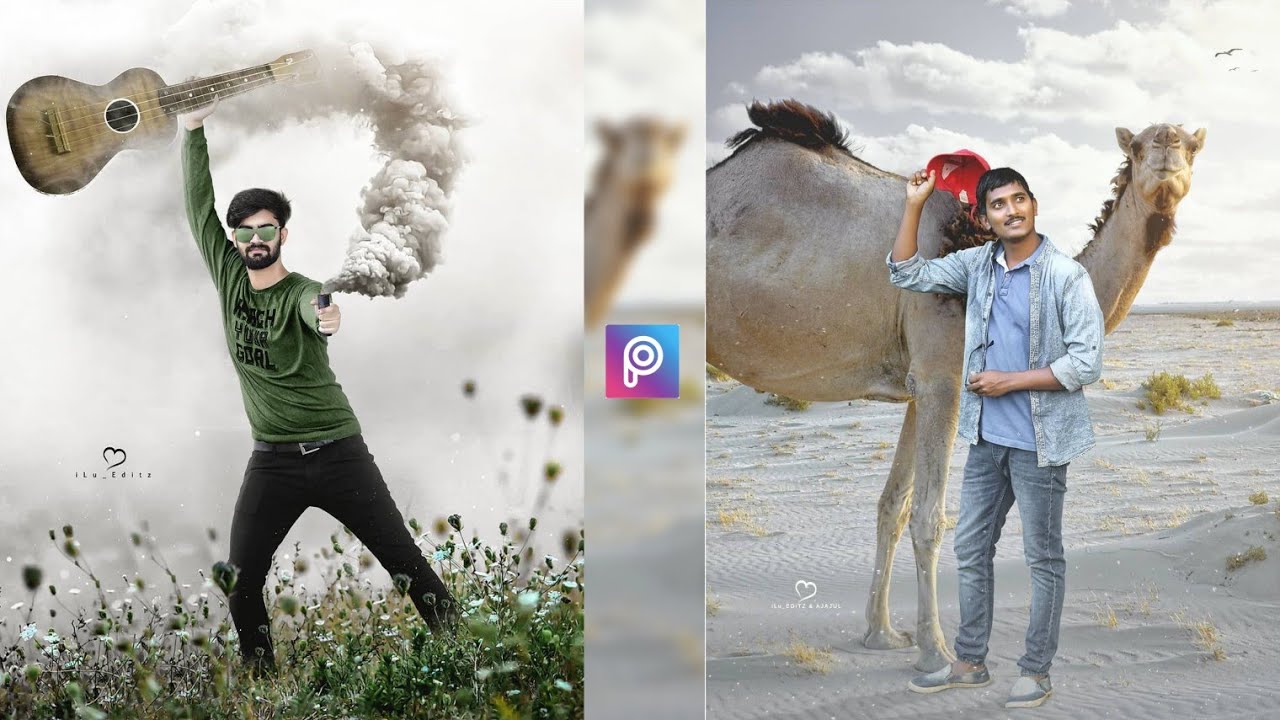 Guitar And White Smoke Bomb Photo Editing in Picsart | Manipulation Photo Editing - KR EDITING