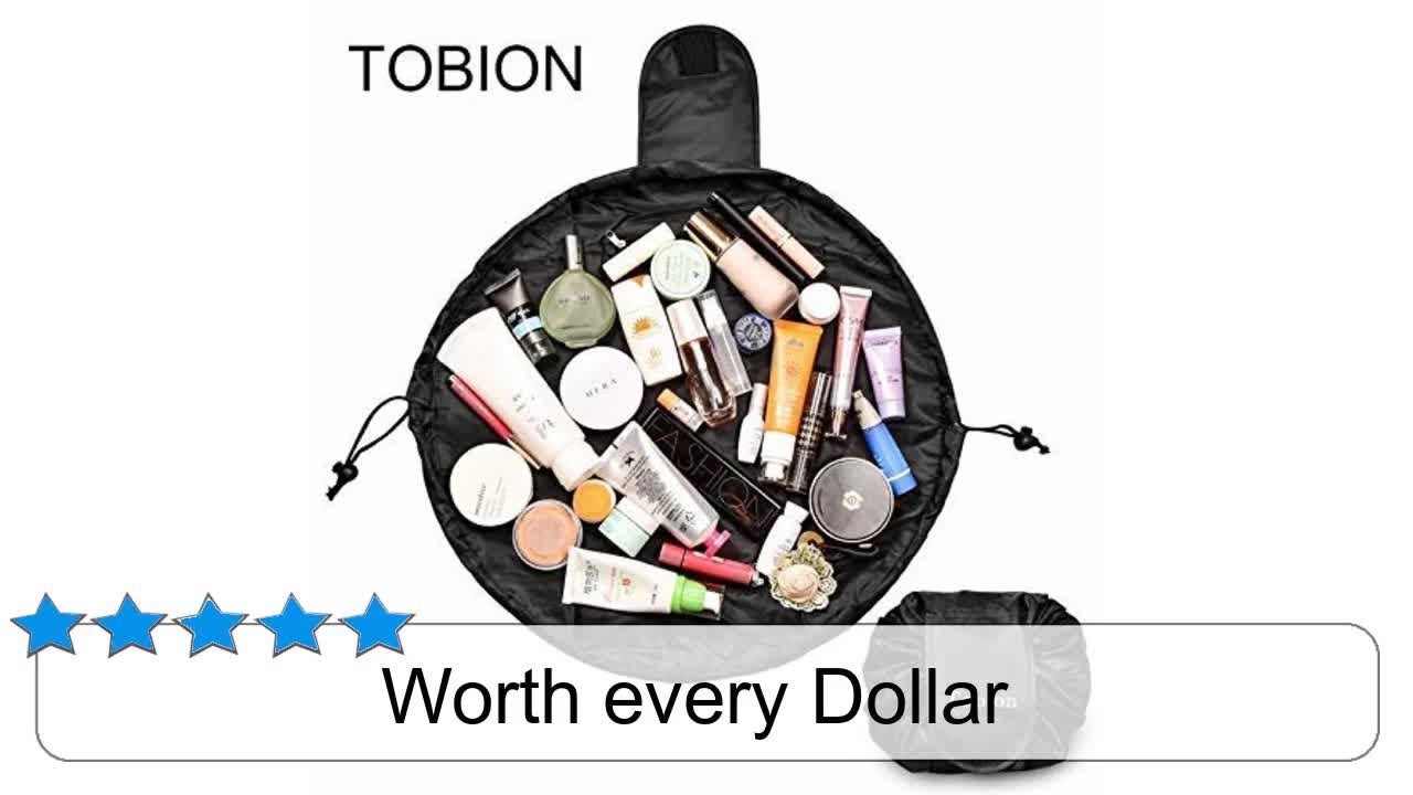 Lazy Portable Makeup Bag Large Capacity Waterproof Drawstring Cosmetic Bag Travel Makeup Pouch Magic