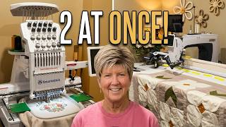 Juggling 2 Machines At Once! My Embroidery and Quilting Workflow!