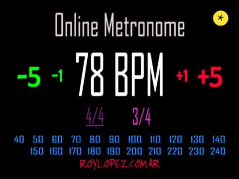 metronome 78 bpm