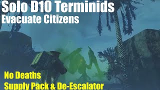 Helldivers 2 | Supply Pack & De-Escalator — Solo D10 Terminids — No Death — 860+ Kills