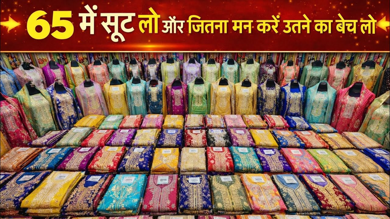 सिर्फ 65 70 80 90 से सूट ! लिख कर बेचते है माल बोलकर नहीं ! Suit Manufcturer Maa Ambey Surat