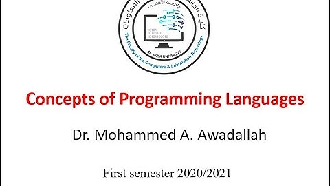 Chapter#2: Describing Syntax and Semantics - Part#1