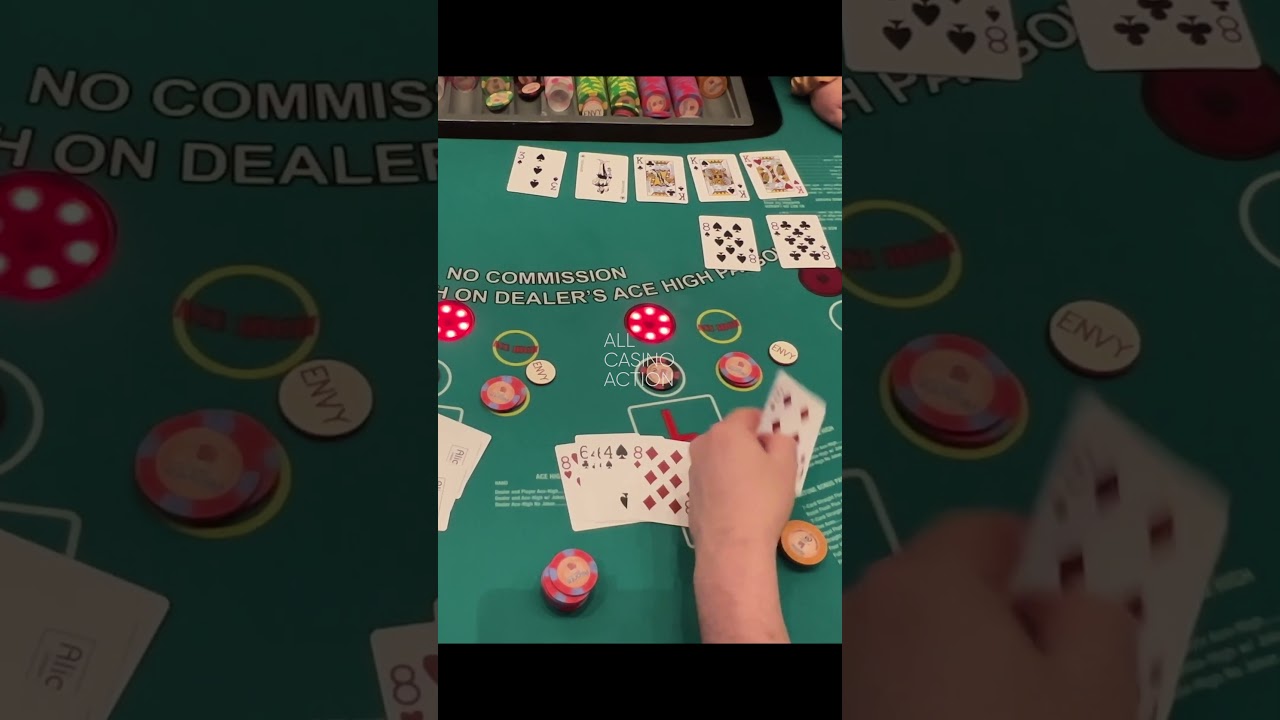 THIS WAS THE CRAZIEST HAND OF PAI GOW POKER I'VE SEEN IN LAS VEGAS!! 