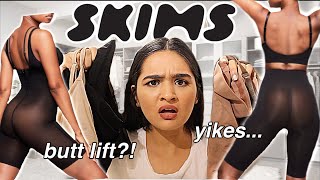 I TRIED KIM KARDASHIAN&#39;S SHAPE WEAR AND...YIKES *BRUTALLY HONEST SKIMS REVIEW*