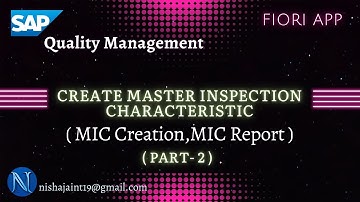 SAP S/4HANA QM | Fiori App : Create Master Inspection Characteristic Tile in SAP Quality Management