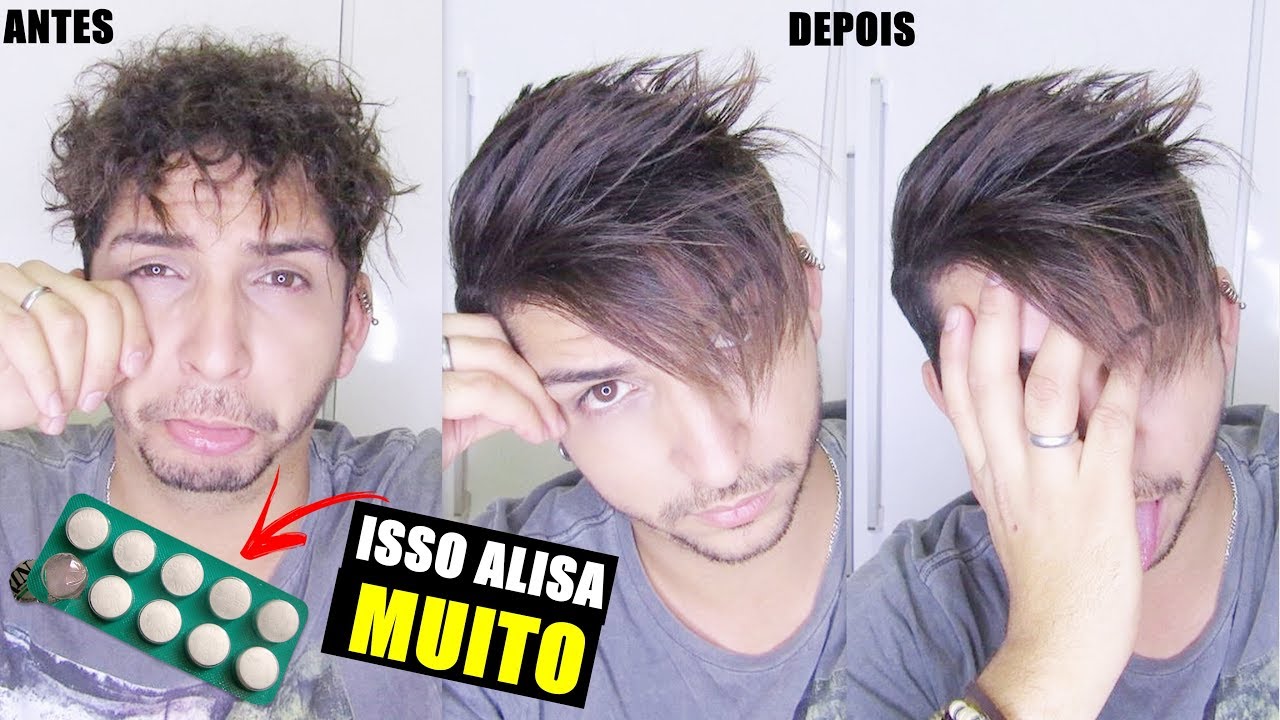 alisamento em cabelo masculino