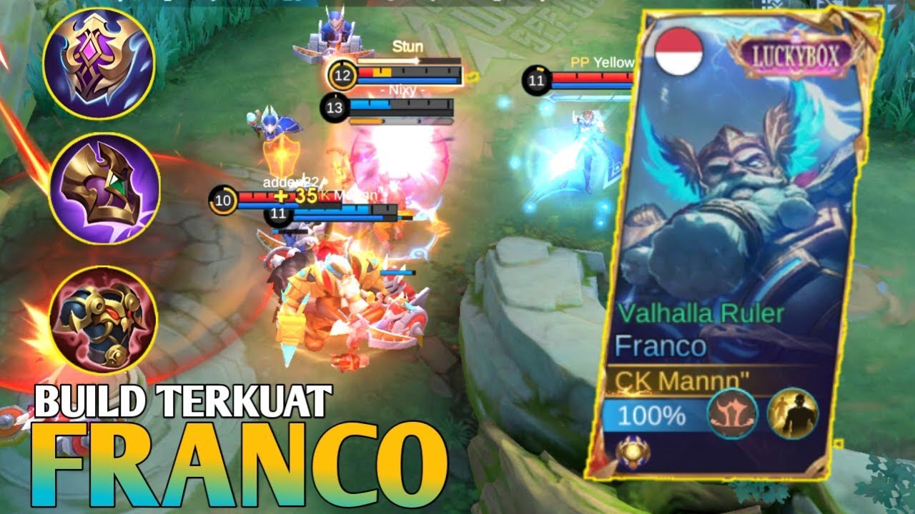 FRANCO ROAM + LORD SAMPAI 8 KALI + SEKALI GIGIT MUSUH AUTO WAFAT + BUILD TERKUAT FRANCO MLBB
