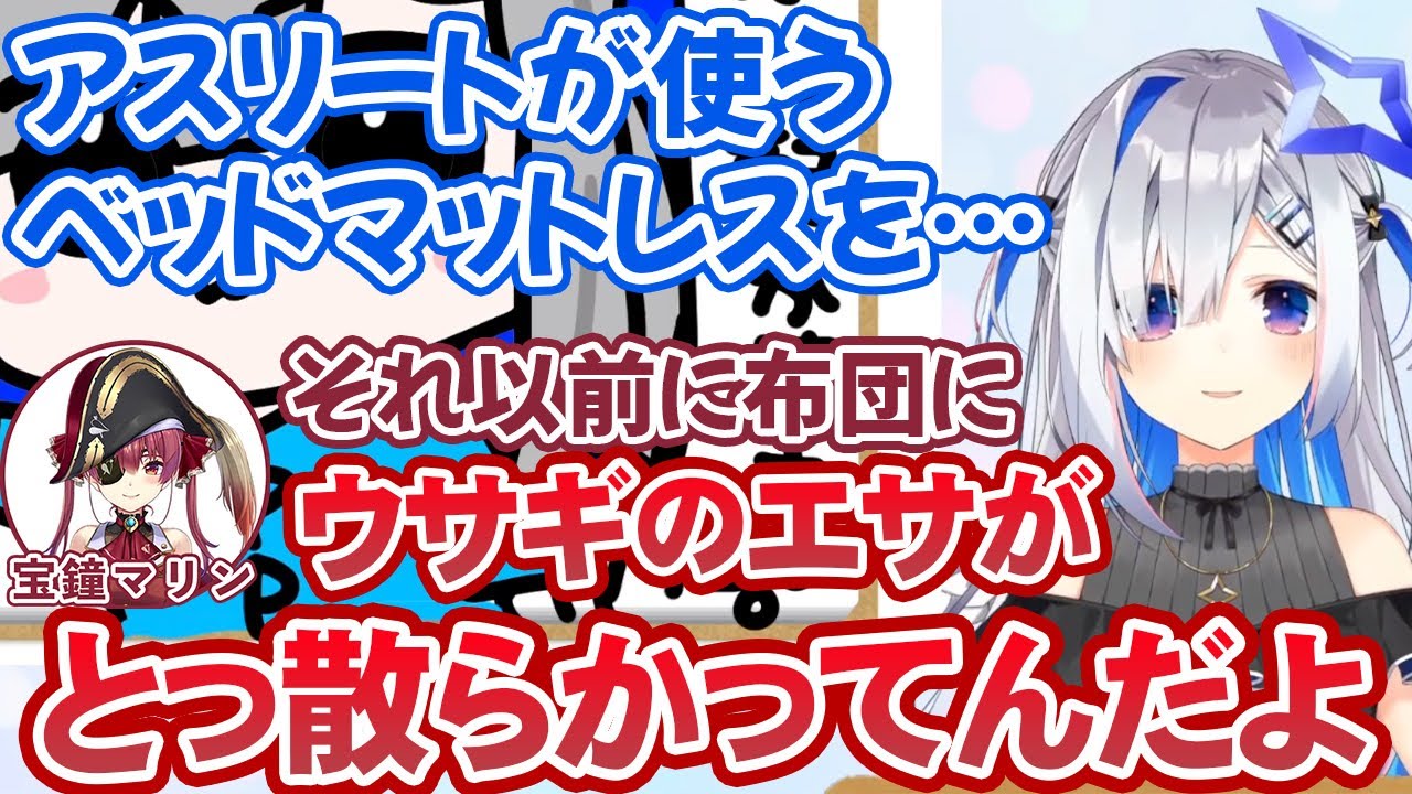 無呼吸症候群になりかけベッドの買い替えを検討するも、宝鐘マリンに正論パンチで殴られる天音かなた【ホロライブ切り抜き】
