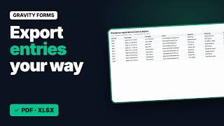 Export Gravity Forms Entries to Excel, CSV or PDF on a Schedule | Entry Export Add-On