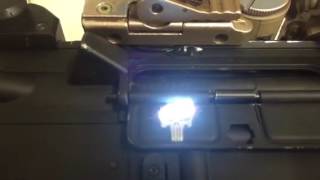 Laser engraved punisher logo AR-15 dust cover
