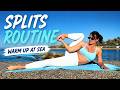 Stretching for the Splits | A Complete Warm-Up Routine by the Sea 4k