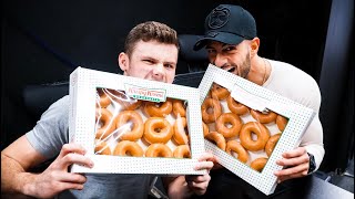 WE TRIED TO EAT 12 KRISPY KREME IN 2 MINUTES!
