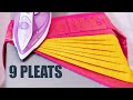 Unique Pleating in SINGLE Attempt - Amazing Trick