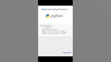 Quick sort using function in python