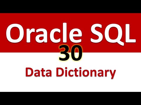 Oracle SQL Developer Tutorial For Beginners   30 - DBA Info   Data Dictionary