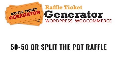 Raffle Ticket Generator v3 Split the Pot - 50/50 Raffle info
