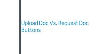 Upload vs  Request Doc Function in IC Doc Grid