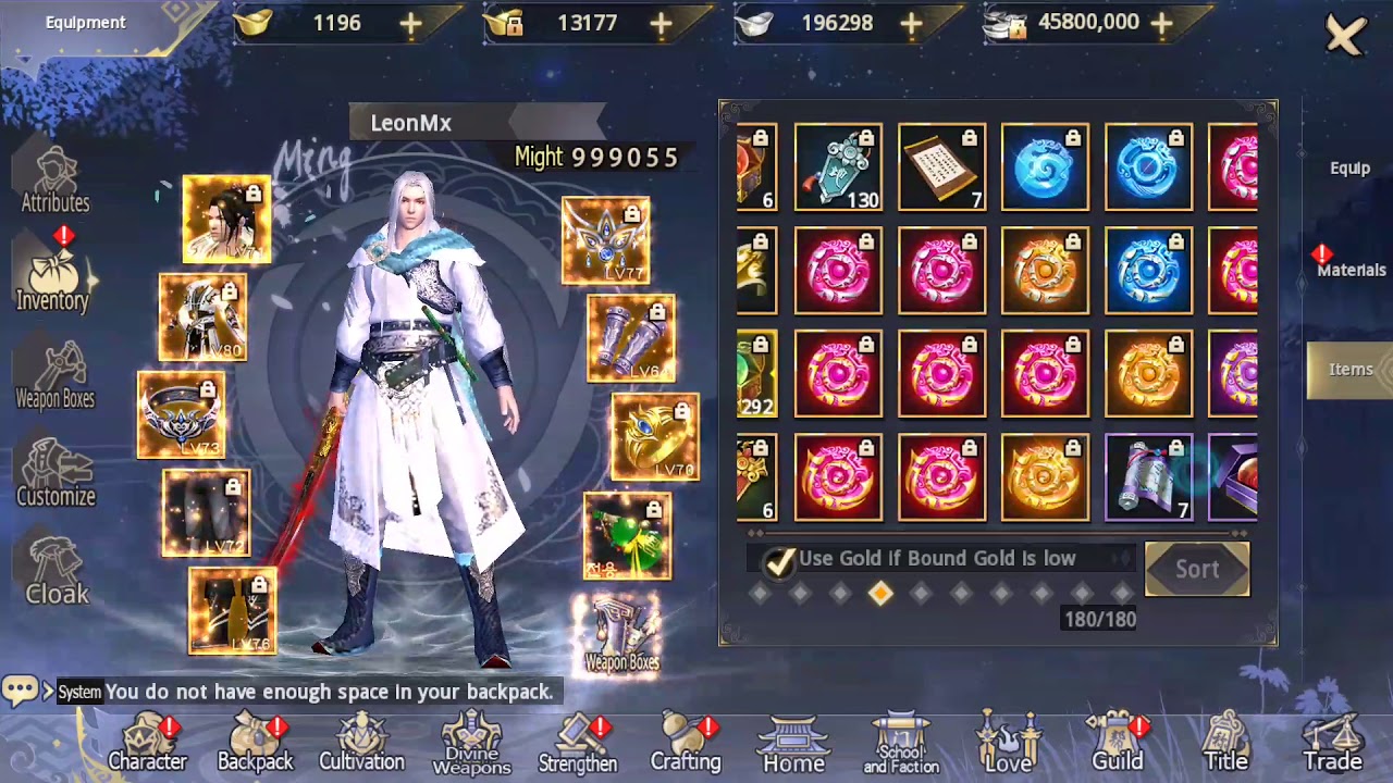 Sword of Shadows: Use Return to Jianghu to raise strength