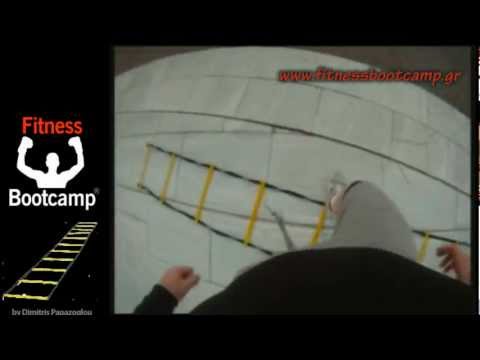 fitnessbootcamp agility ladder drill split scissors lateral