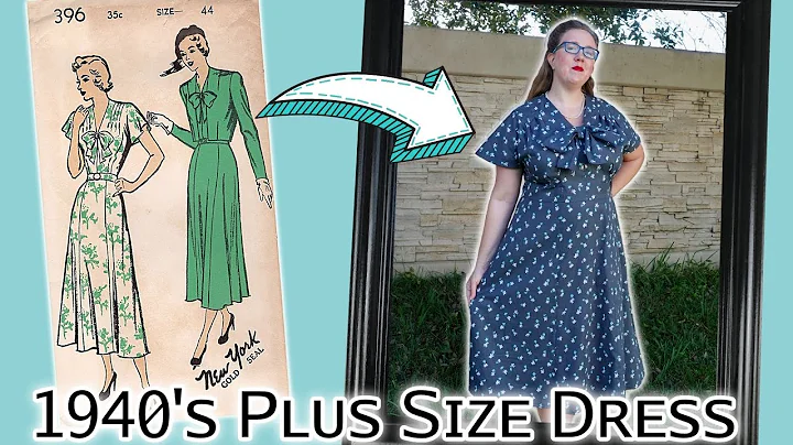 I made a 1940's dress using a vintage PLUS SIZE pattern || 1940's Friendsgiving