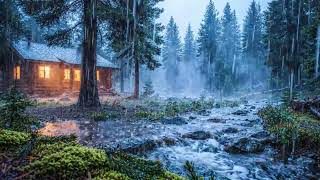Peaceful Rainy Jungle Cabin 🌧️ Natural Rain Sounds for Relaxation and Meditation