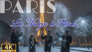 Paris France 4K 120Fps Walking Tour 2025 Premiers Flocons À Paris 23November2025
