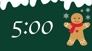 5 Minute Happy Gingerbread Timer (Festive Synth Tones at End)