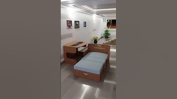 How simple  transformable furniture works. switching from table to chair and bed.