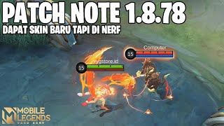 FRAGMENT SHOP UPDATE, SILVANA BUFF, MASHA NERF, JADWAL EVENT BARU - PATCH NOTE 1.8.78 MOBILE LEGENDS