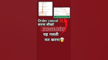 How to cancel order in zomato #shorts #zomato #tech