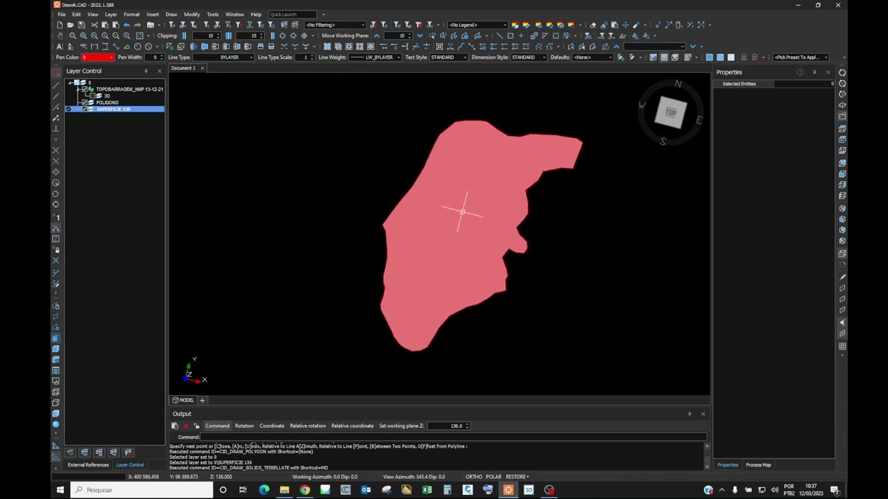 CALCULO DE VOLUME NO DESWIK.CAD - METODO DE SÓLIDO