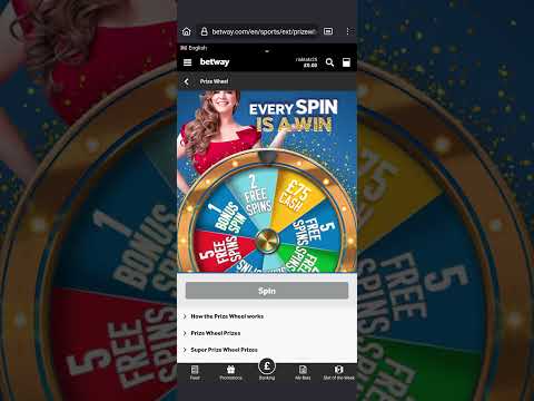 Betway Daily Free game- The prize wheel
