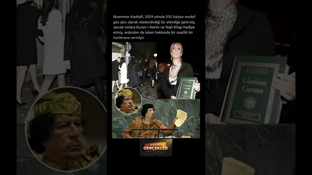 📜✨ Glorioso Coramo: Kaddafi’nin 200 Modelle Kur’an ve Yeşil Kitap Buluşması 