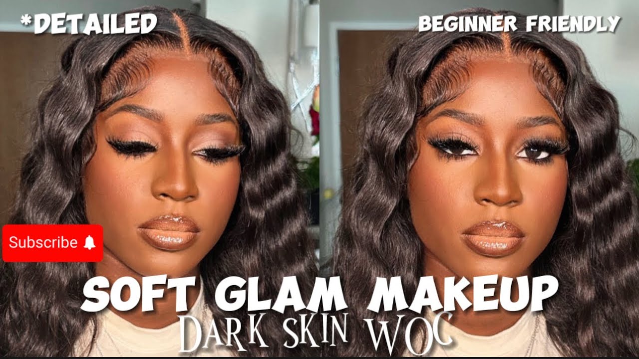 *DETAILED Dark Skin Client Makeup Tutorial | Halle J.