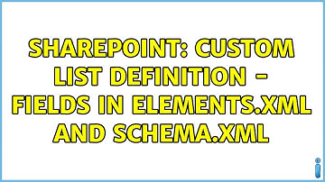 Sharepoint: Custom list definition - fields in Elements.xml and Schema.xml