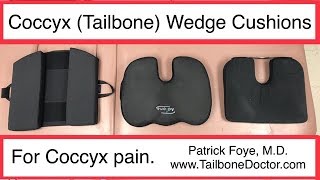 Coccyx Wedge Cushions for Tailbone Pain, Coccyx pain.