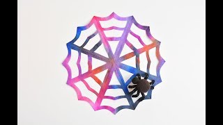 How to make Coffee Filter Spiderwebs