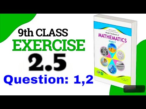 Class 9 Exercise 2.5 Q:1,2 NBF Maths national book foundation Math Ex 2 ...