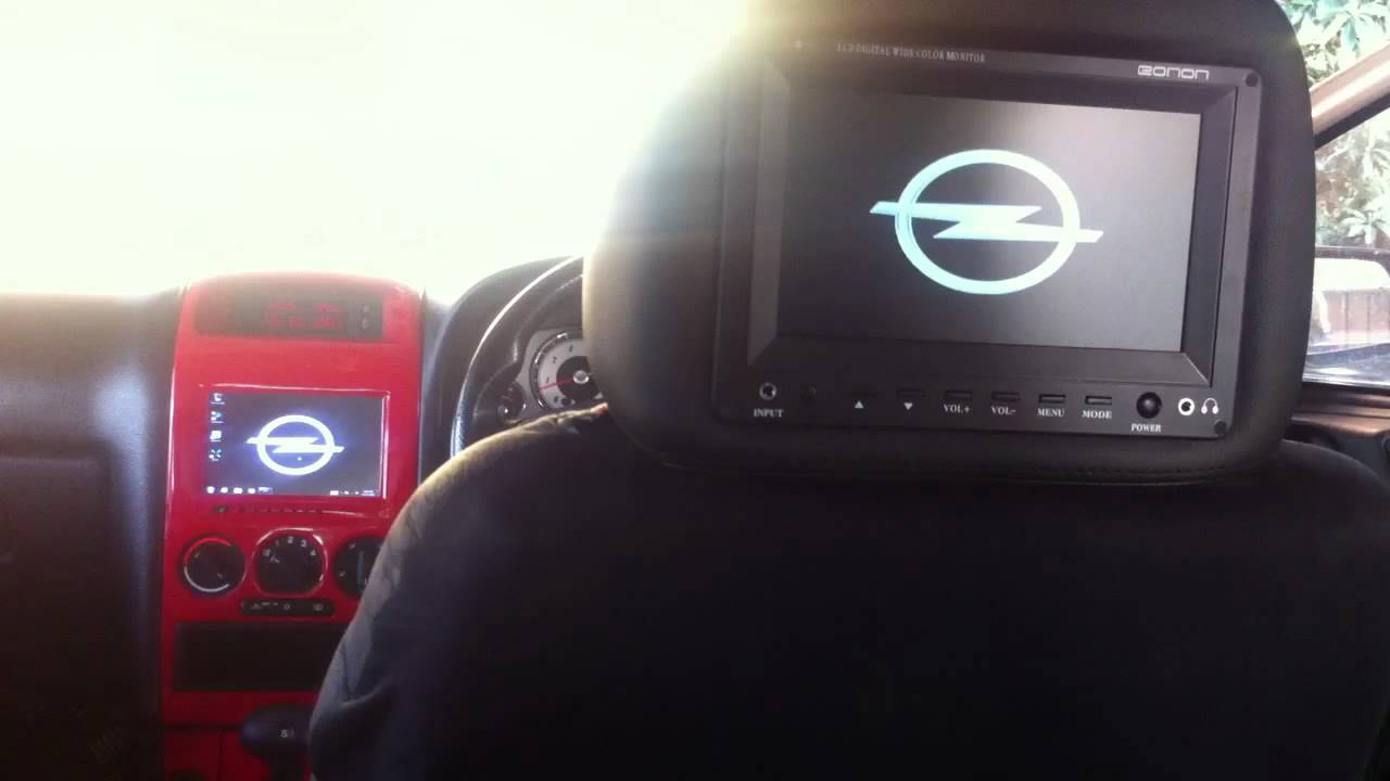 Astra G Spinning Opel Logo Headrest Monitor YouTube
