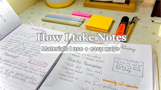 How I take Notes🌷| Materials I use + Easy and effective ways to take notes with minimal supplies!📋 screenshot 2