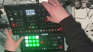 Techno improvisation with the analog rytm and four