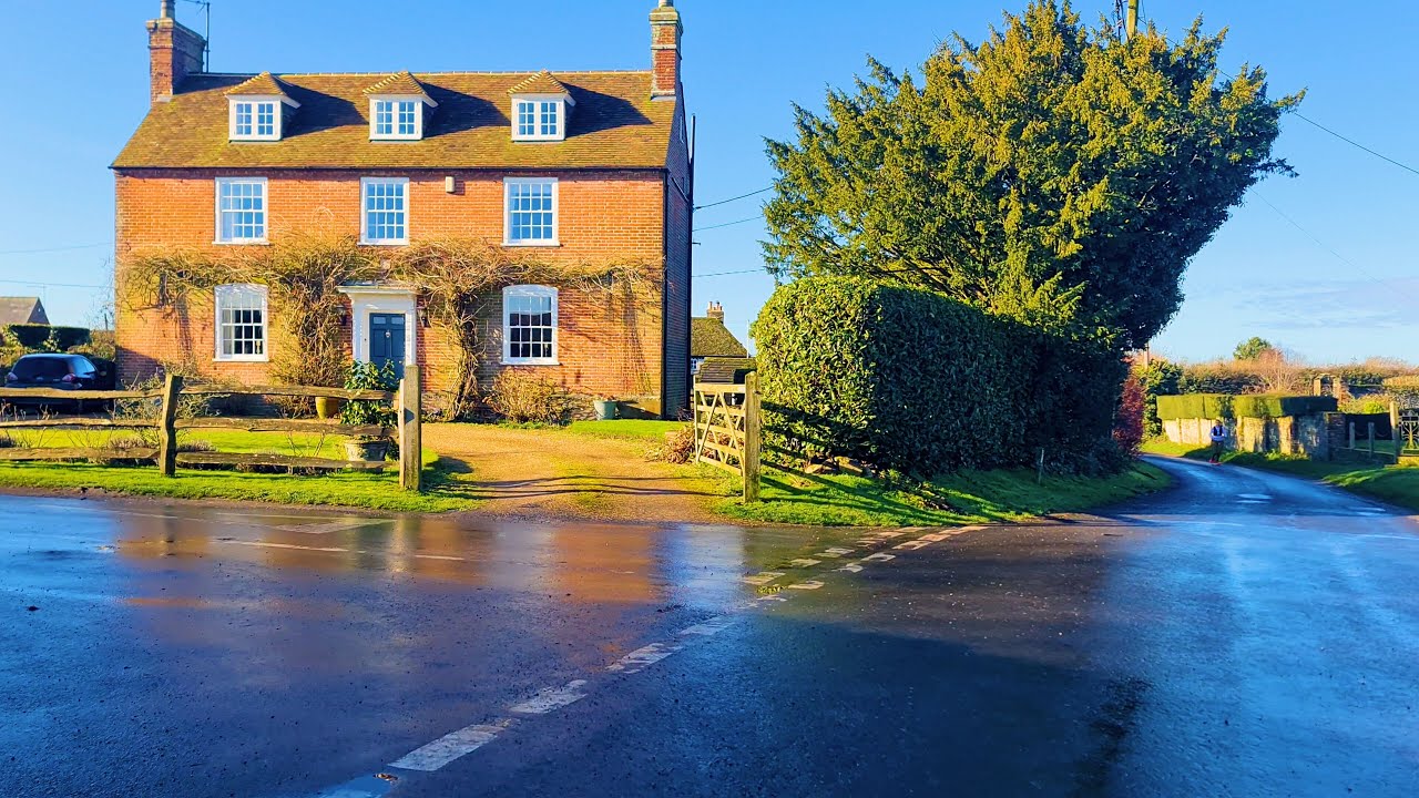 Slow Morning Walk in a Rural Village - Shottenden, ENGLAND