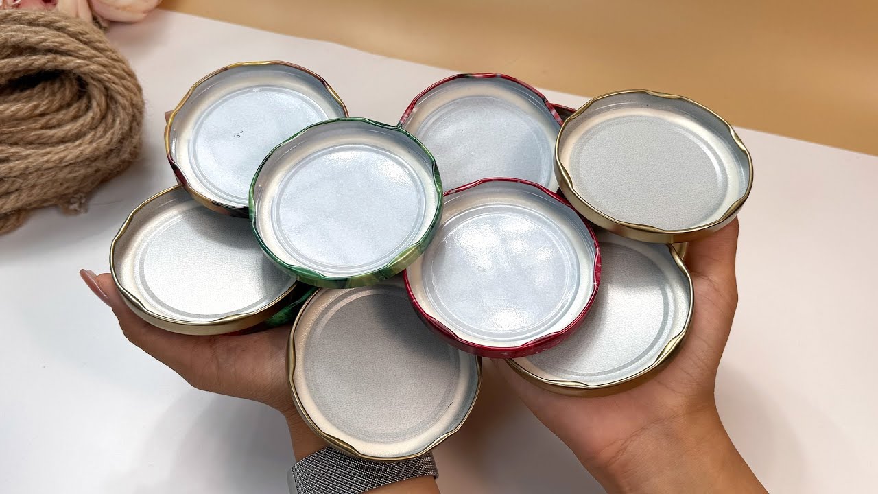 How Beautiful!😍 The Jar Lids are Now unrecognizable! A Genius recycling Idea!