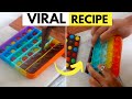 Tik Tok Trending Chocolate Pop It recipe using Rainbow Pop it Fidget Toy