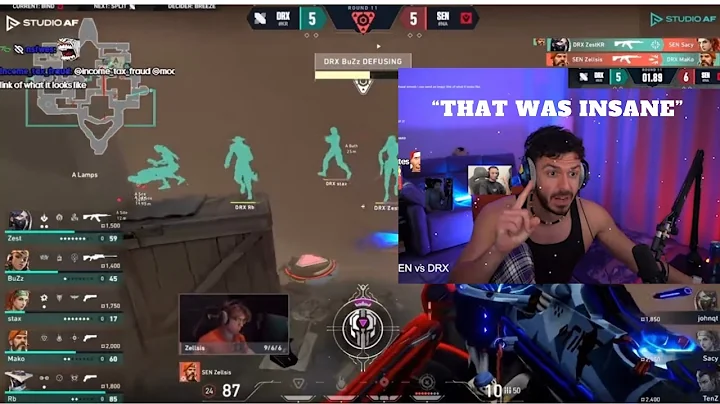 SEN Tarik Reacts to Zellsis *INSANE* 1v5 Clutch against DRX