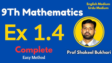 Class 9th Maths Chapter 1 Exercise 1.4 Complete  | Science Group | English and Urdu Medium