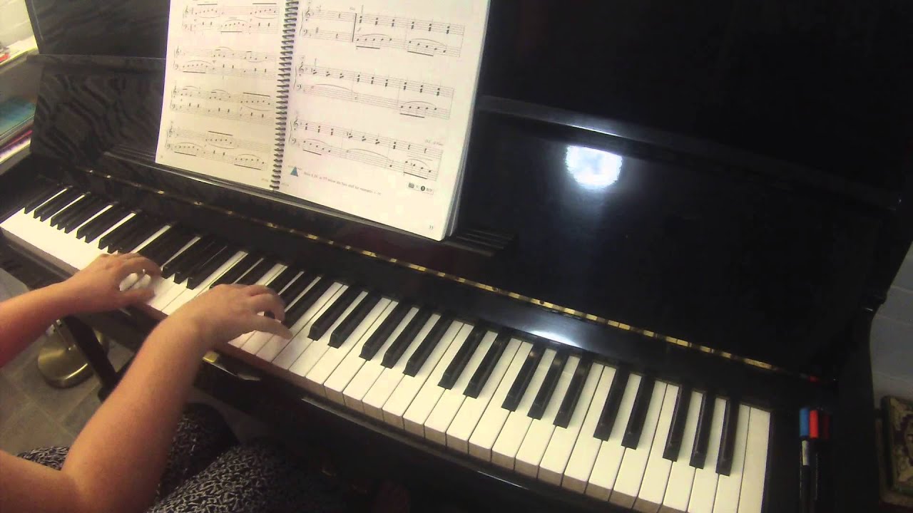 Allegro in F Major by Beyer Adult Piano Adventures all-in-one lesson book 2